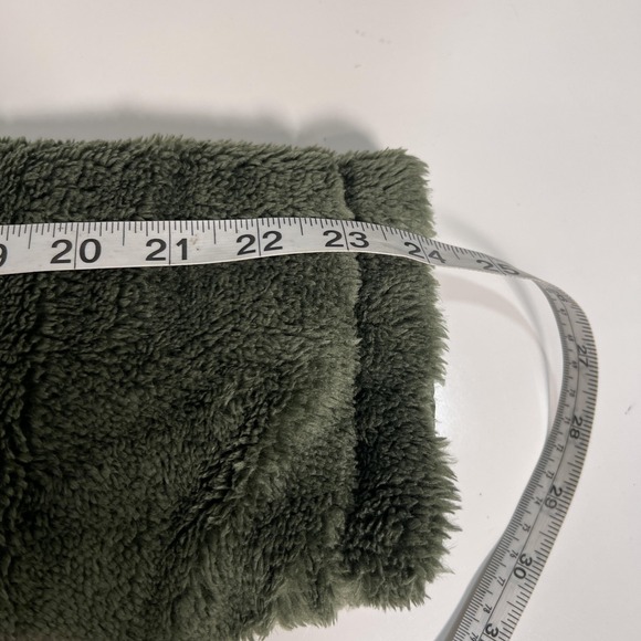 The North Face Jacket Womens Medium Green Reversible Fleece Long Hooded Coat - Picture 16 of 16